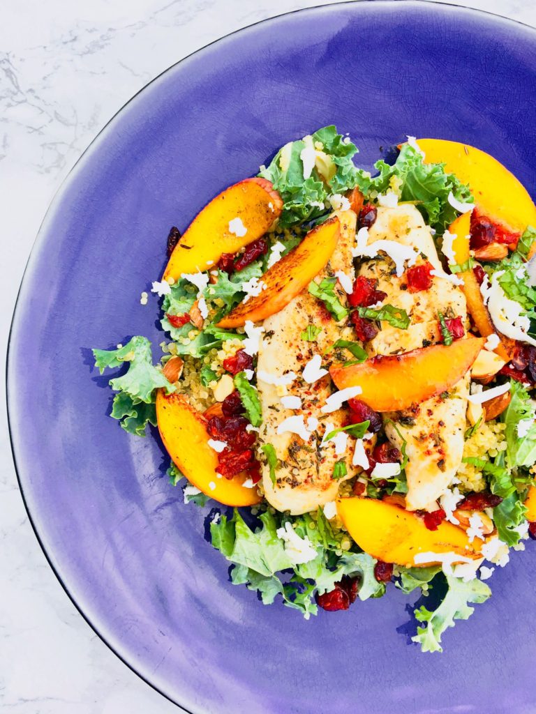Balsamic Chicken and Peach Salad